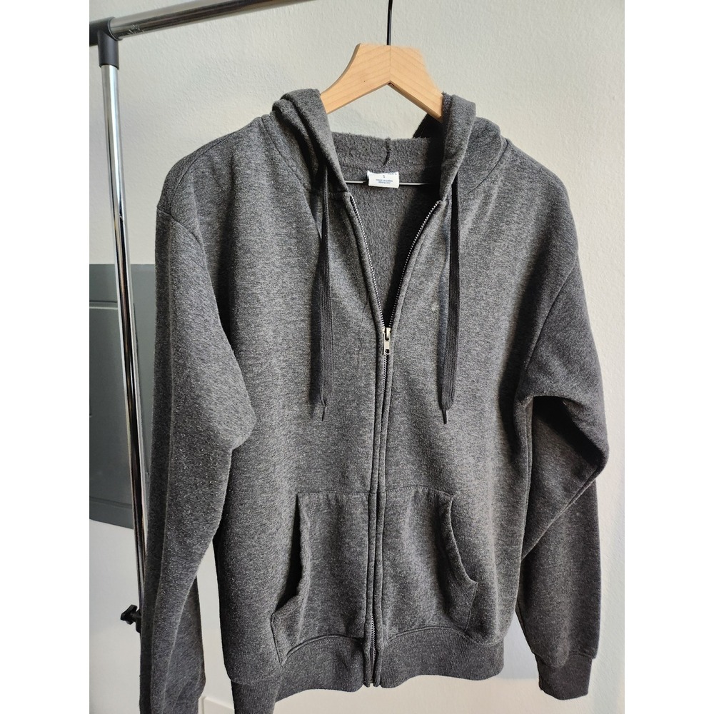 Mission Ridge Men's Charcoal Gray Full Zip Hoodie Sweatshirt Size S